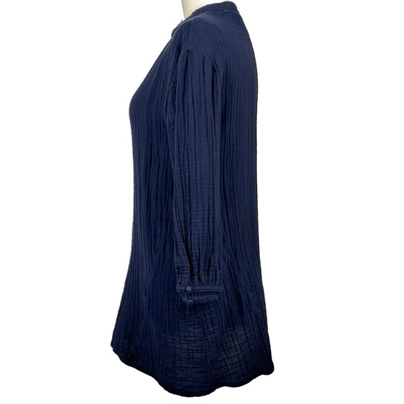 ZARA GUAZE V-NECK LONG SLEEVE PULL-OVER TUNIC/MINI DRESS - Picture 5 of 10